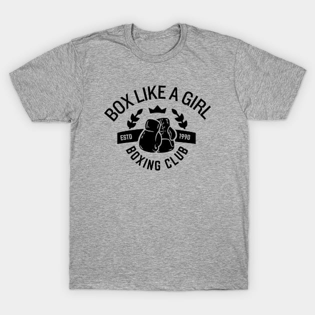 Girl Boxing Club T-Shirt by ICS DESIGNS